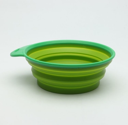Custom Plastic Pet Bowls Puppy Round Collapsible Silicone Bowl BSCI Approved