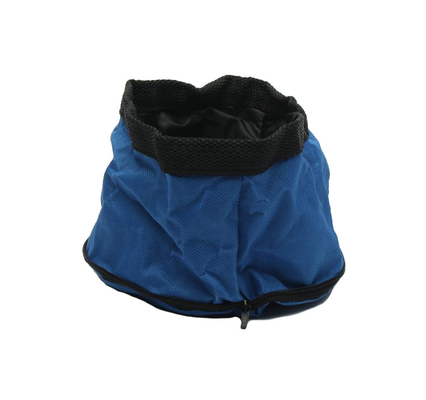Canvas Travel Foldable Dog Bowl Dog Water Bowl Easy Pack Lightweight 15 * 5cm