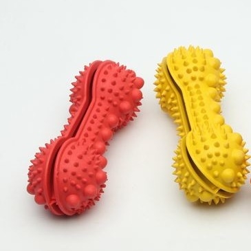 18cm Soft Rubber Chew Toys Bone Squeaky Durable Dog Chew Toys