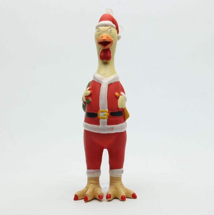 Professional Chew Latex Rubber Chicken Dog Toy Environmental Friendly