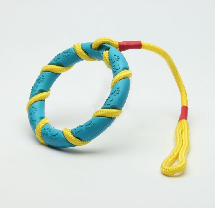 Round O Pet Dog Dental Chew Toys Durable With Rope Lightweight Easy Use