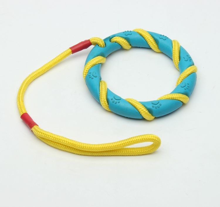 Round O Pet Dog Dental Chew Toys Durable With Rope Lightweight Easy Use