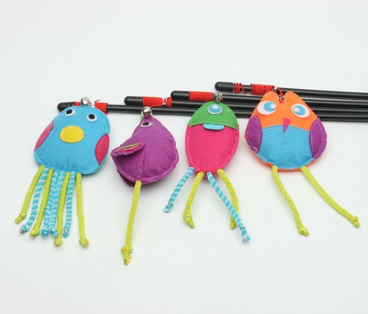 2018 cheap cotton teaser for cat toy set cheap cat teaser