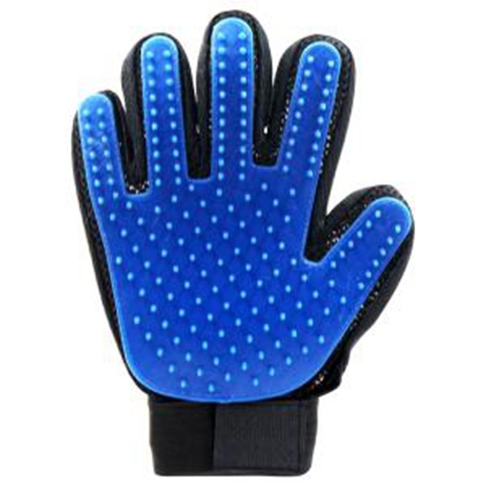 Massage Pet Grooming Glove / Efficient Pet Mitt Brush Customized Color
