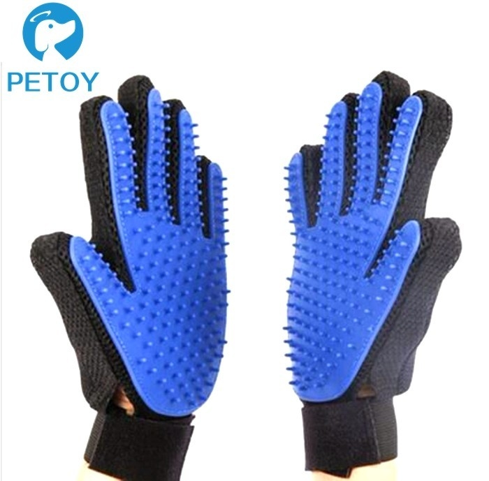 Easy Comfortable Pet Grooming Glove Silicone Grooming Cleaning Gloves
