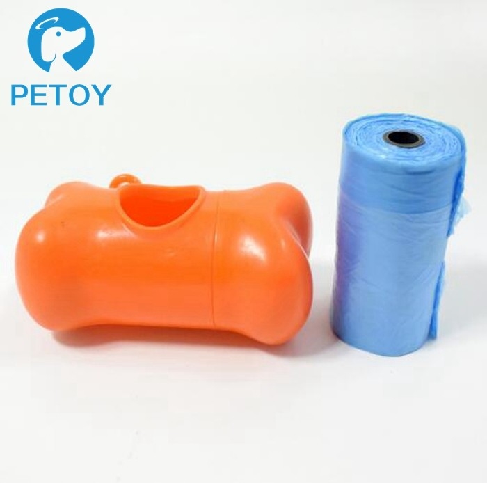 Small Convenient  Biodegradable Poop Bags With Dispenser And Leash Clip