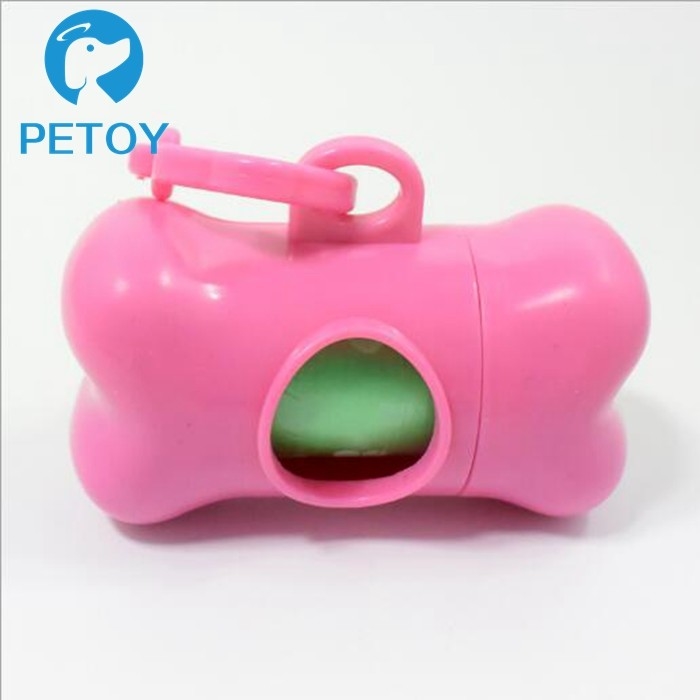 Small Convenient  Biodegradable Poop Bags With Dispenser And Leash Clip