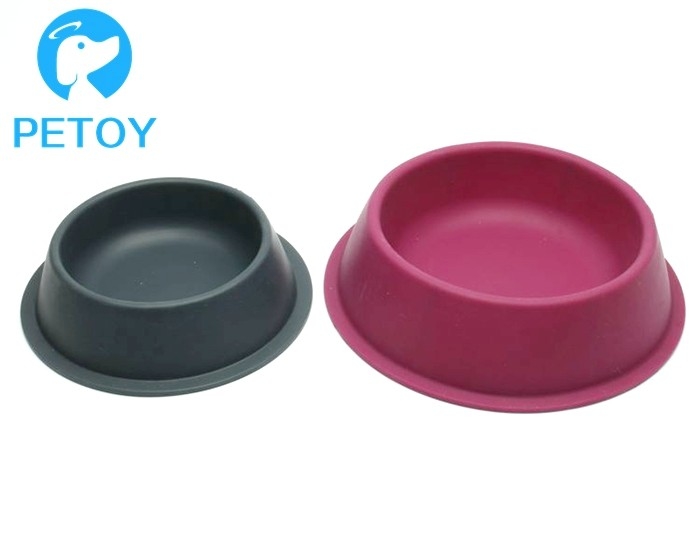 Round Custom Silicone Plastic Pet Bowls FDA Food Grade  Eco - Friendly