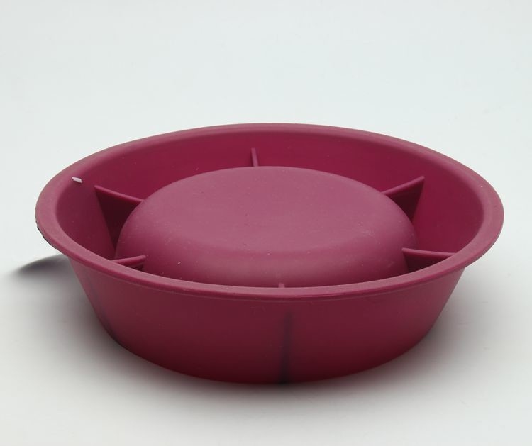 Round Custom Silicone Plastic Pet Bowls FDA Food Grade  Eco - Friendly