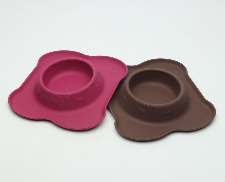 Flower Shape Professional Safe Dog Bowls  Diameter 20cm 138g Weight