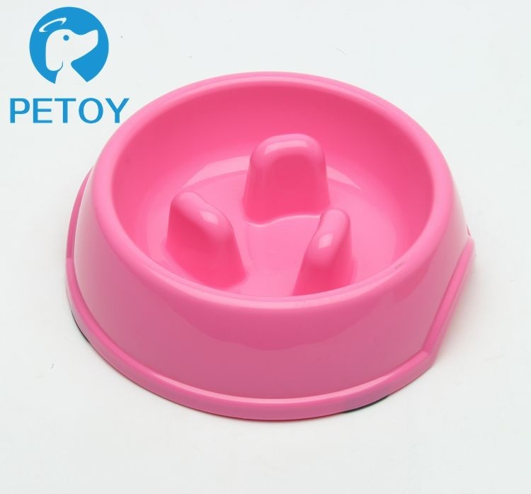 Anti Choke Dog Food Bowl To Slow Down Eating / Round Slow Feeder Pet Bowl