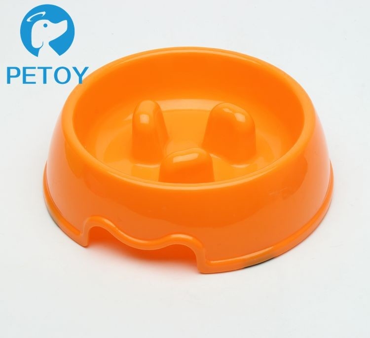 Anti Choke Dog Food Bowl To Slow Down Eating / Round Slow Feeder Pet Bowl