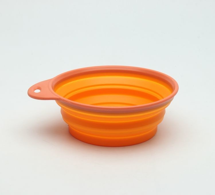 Custom Plastic Pet Bowls Puppy Round Collapsible Silicone Bowl BSCI Approved