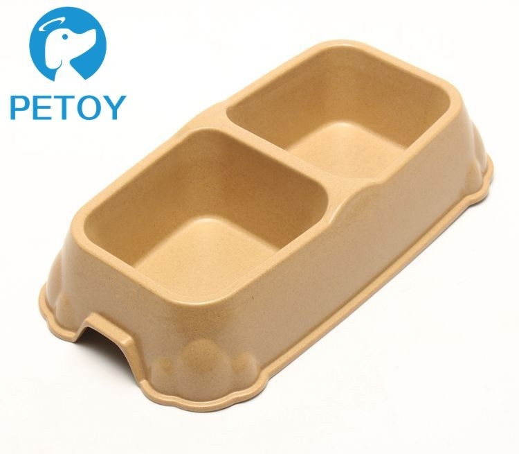 Biodegradable Bamboo Pet Bowl  Fiber Dog Cat Food Bowls Water Feeding