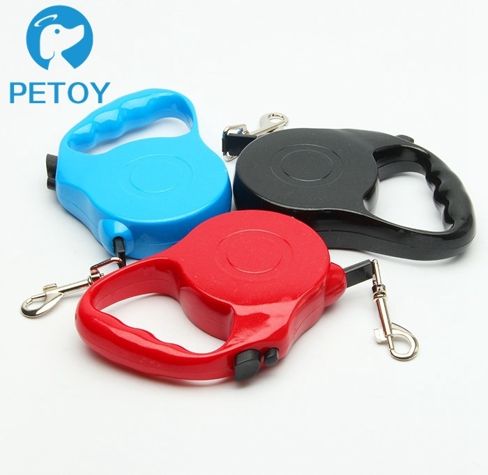 Outdoor Walking Retractable Pet Leashes Chew Proof  Customized Color