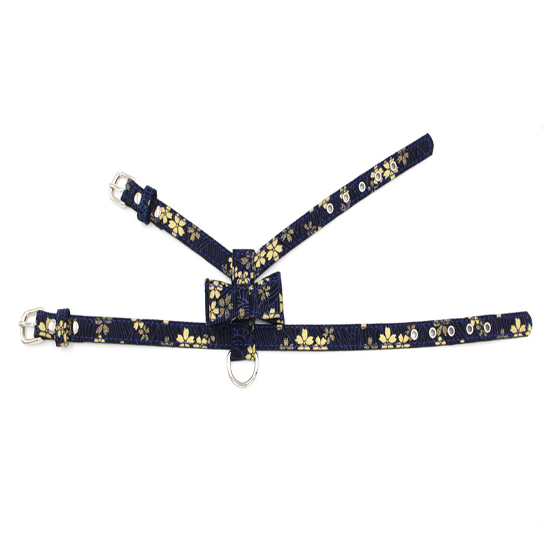 Christmas Style Dog Collars And Leashes Easy Walk Dog Harness Reversible For Small Dog