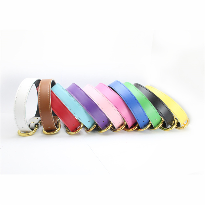 Soft Comfortable Buckle Dog Collars Leather Dog Collars Customized Color