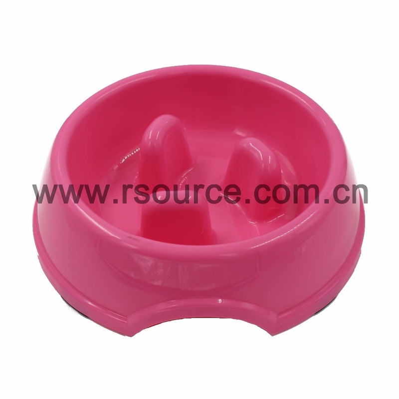 High Quality Eco Friendly Anti Skid Natural Straw Plastic slow feed dog bowl Dog Bowl