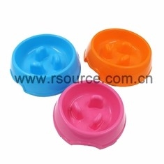 BPA Free Plastic Pet Bowls 22CM Anti Skid Straw Pails Plastic Dog Feeder Pet